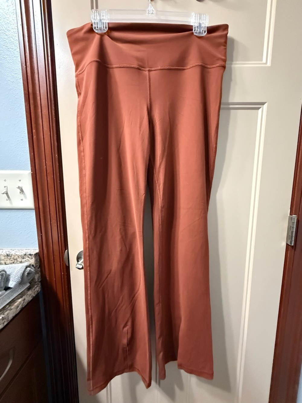 Athleta Boot-Cut Flare Pants in Rust Brown